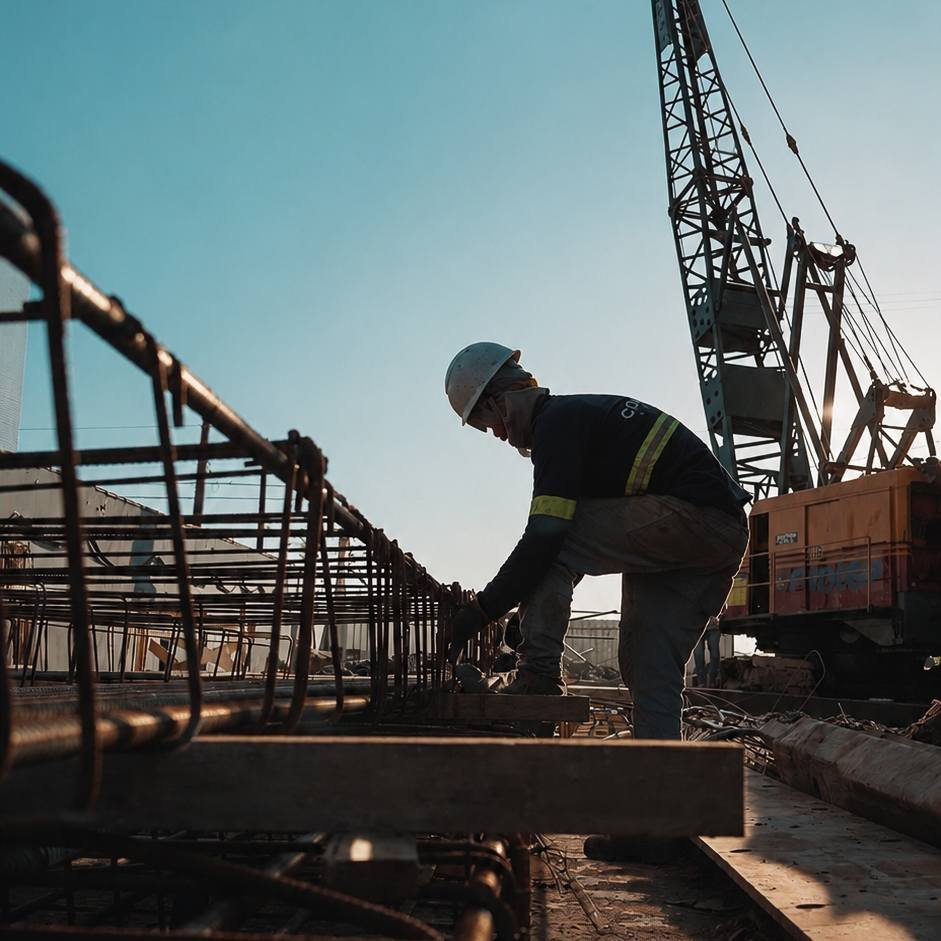 Evolução da obra ACR Aurum — preparação das armaduras
