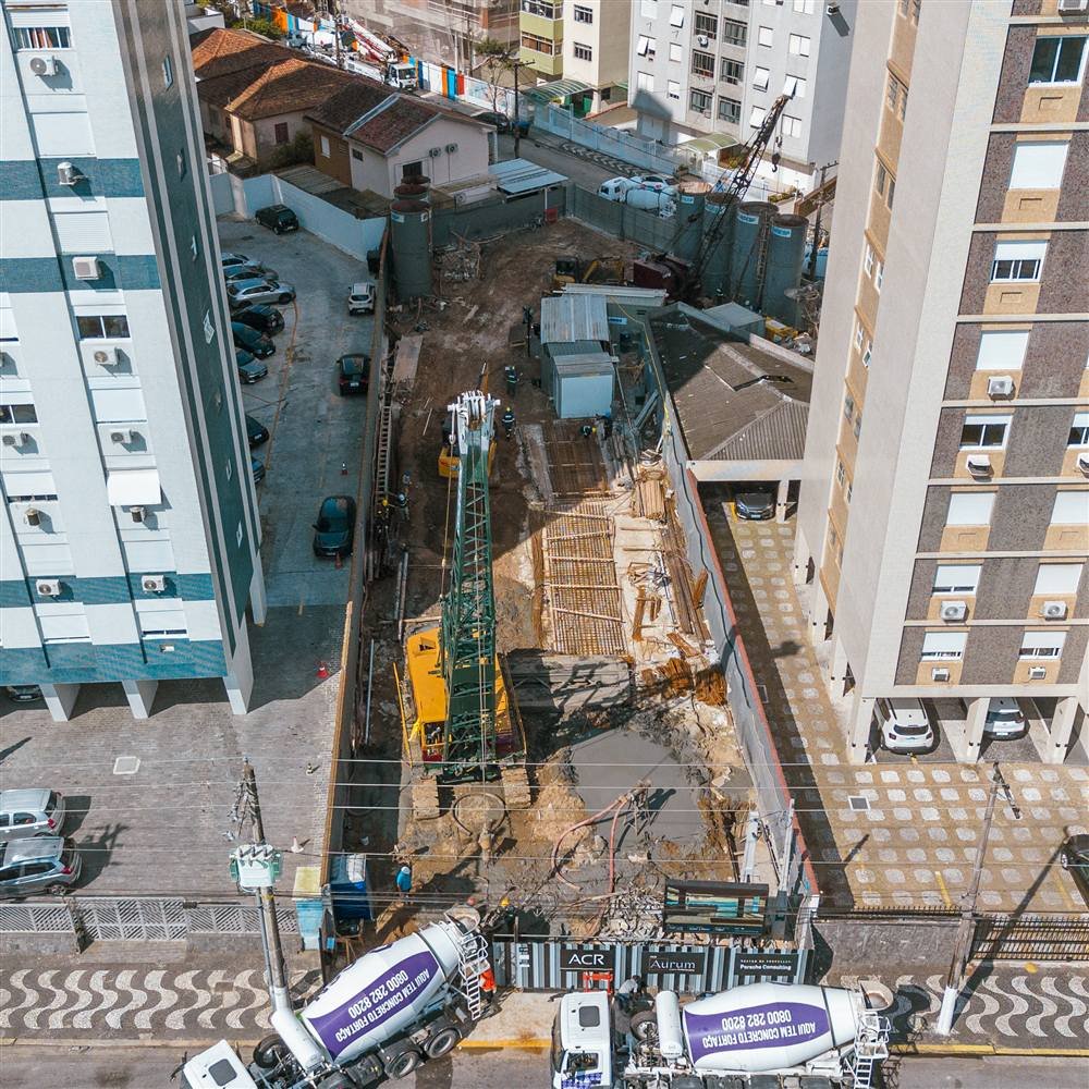 Evolução da obra ACR Aurum — concretagem
